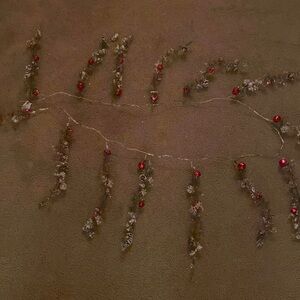 Snowy Garland with Red Jingle Bells